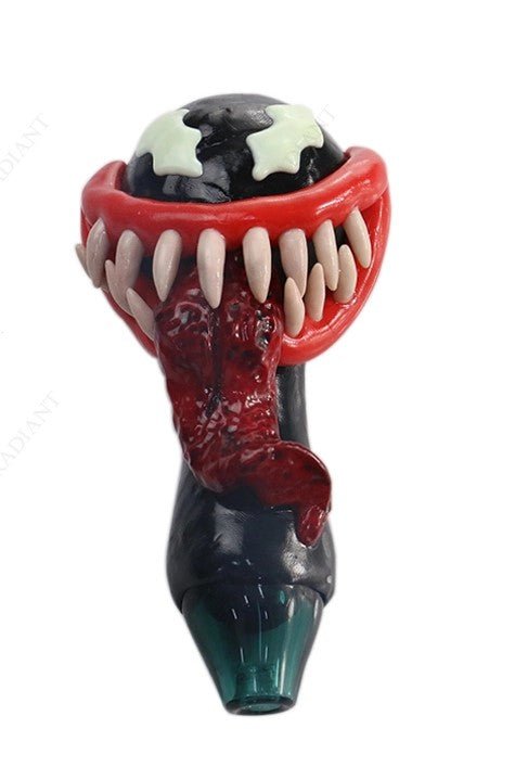 Monster Teeth Colored Glass Smoking Pipe 10cm - Greenhut