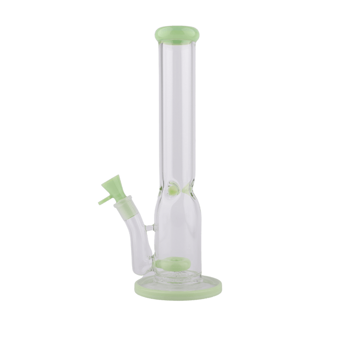 Milky Green Glass Straight Waterpipe 32cm - Greenhut