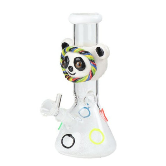 Panda Face Mini Beaker Base Glass Waterpipe