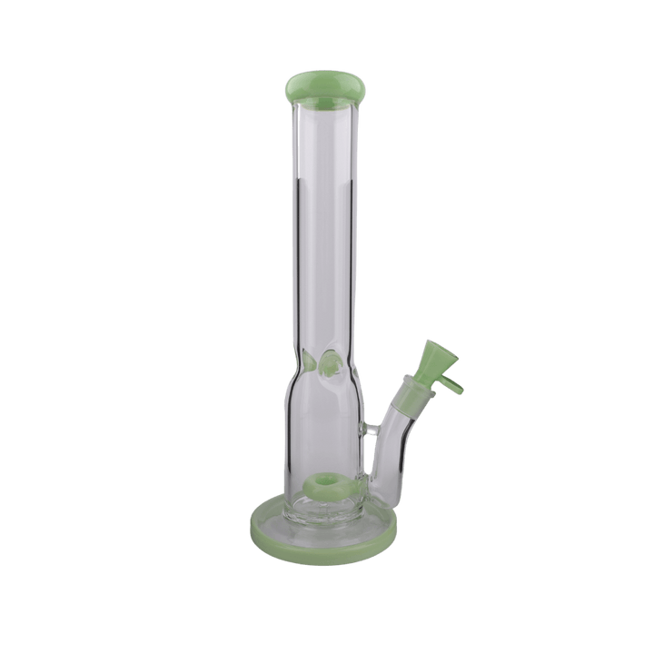 Milky Green Glass Straight Waterpipe 32cm - Greenhut