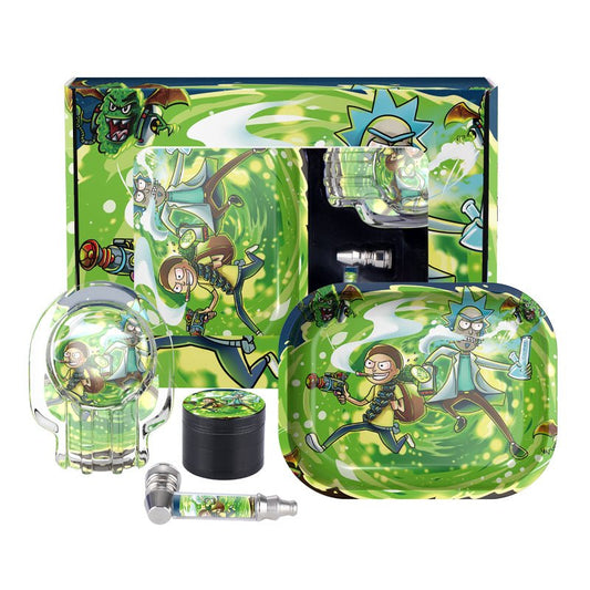 Rick & Morty 4 in 1 Smoking Accessories Gift Set - Greenhut