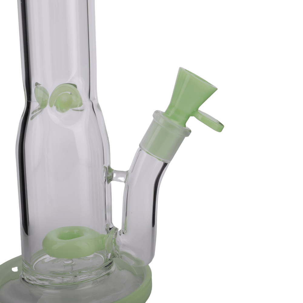 Milky Green Glass Straight Waterpipe 32cm - Greenhut