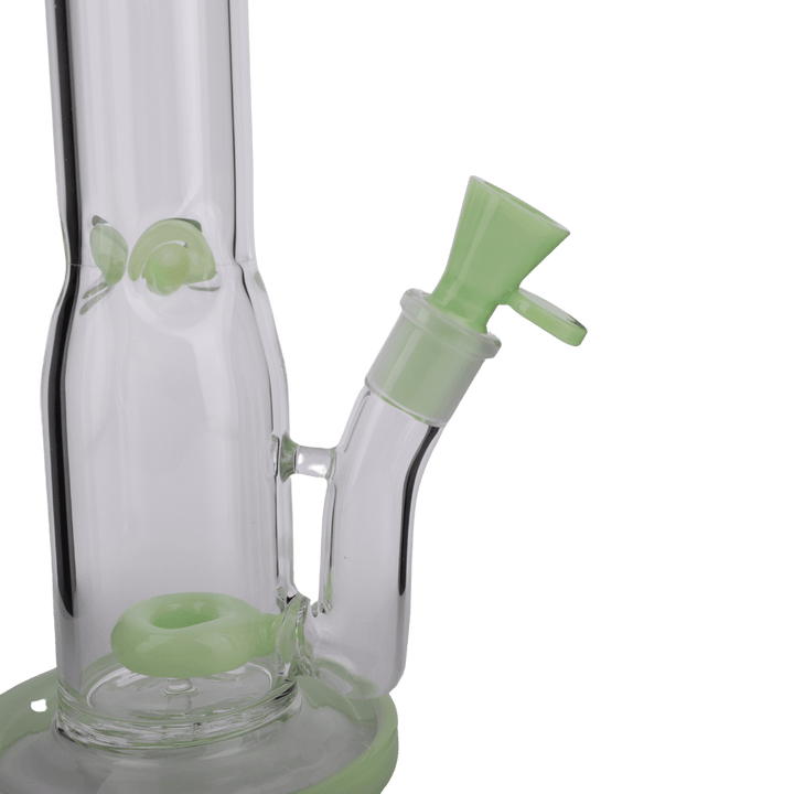 Milky Green Glass Straight Waterpipe 32cm - Greenhut