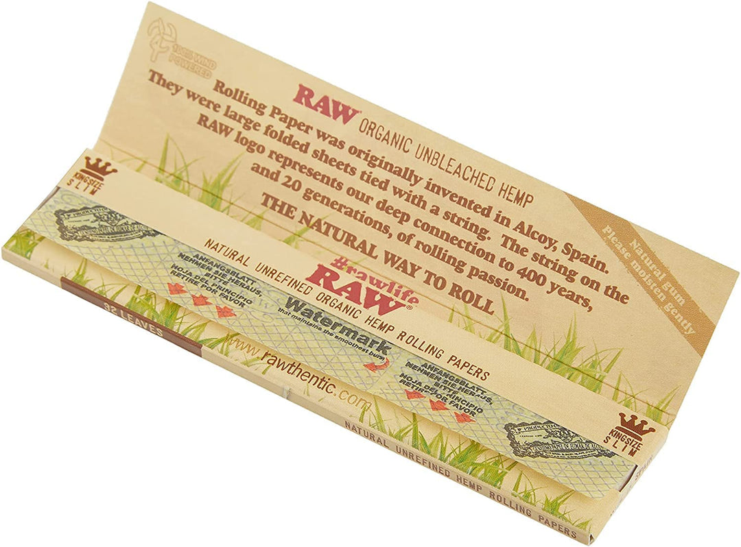 RAW Organic King Size Slim Papers