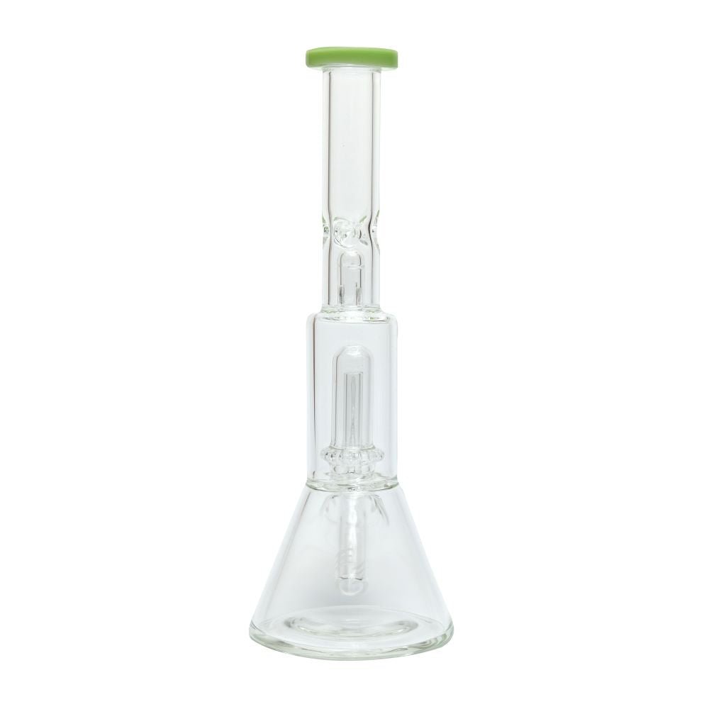 Solid Glass Double Percolator Waterpipe 25cm - Greenhut