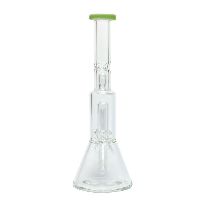 Solid Glass Double Percolator Waterpipe 25cm - Greenhut