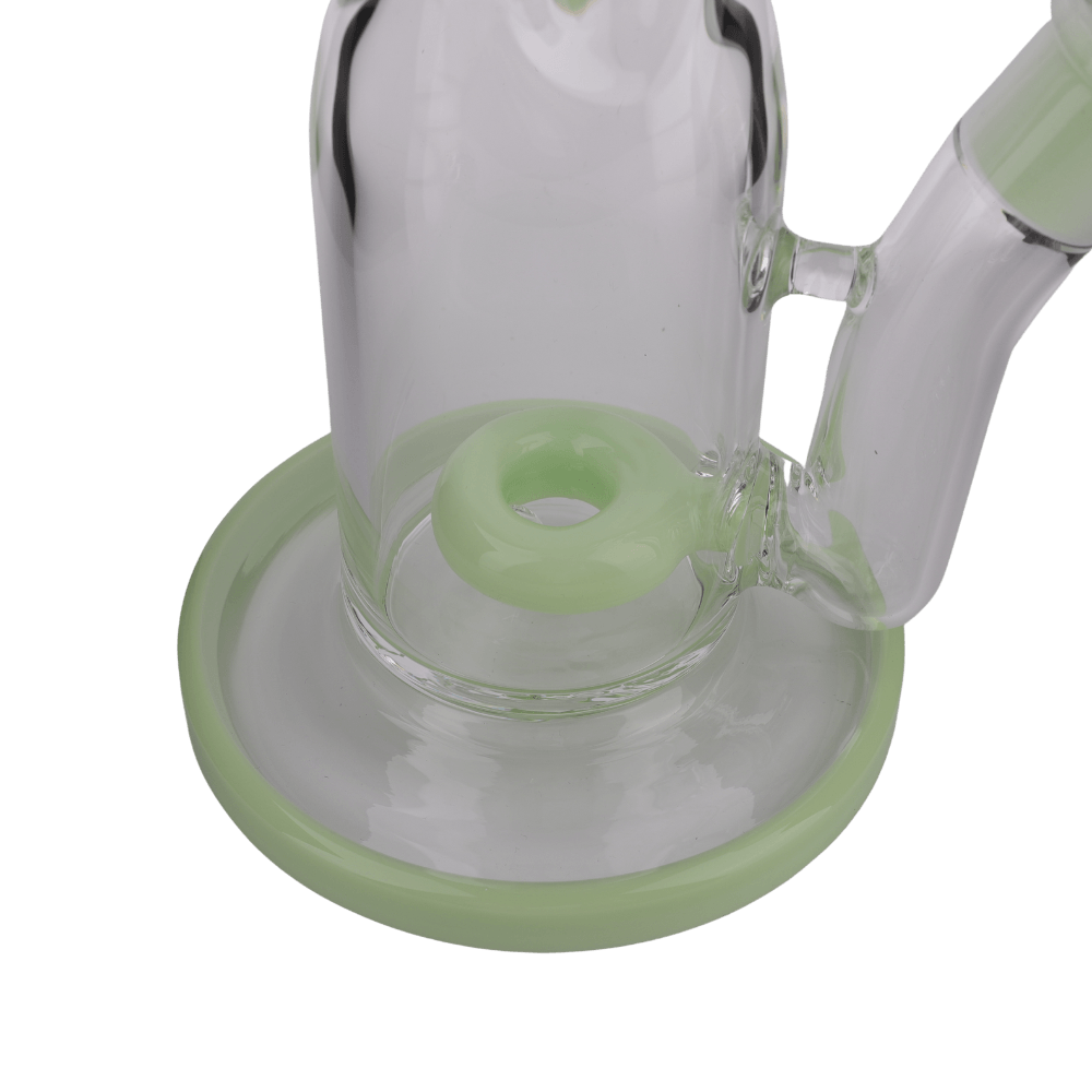 Milky Green Glass Straight Waterpipe 32cm - Greenhut