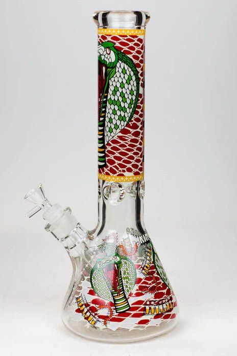 King Cobra Pattern Beaker Base Waterpipe 26cm - Greenhut