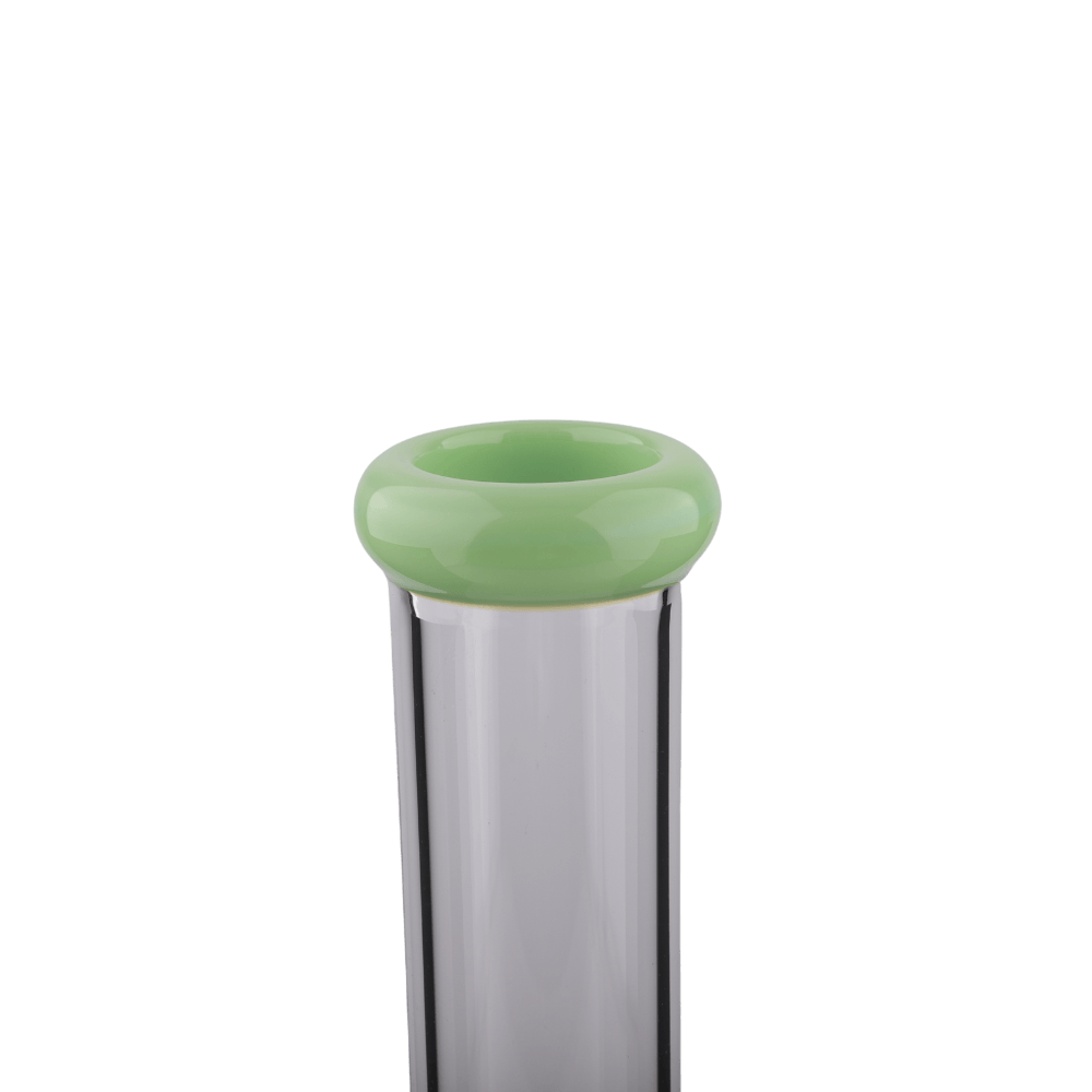 Milky Green Glass Straight Waterpipe 32cm - Greenhut