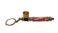 Brass Flag Smoking Pipe with Keychain 9.5cm