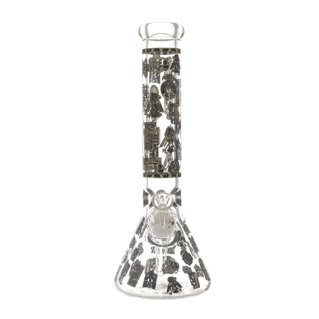 Luminous Solid Patterns Beaker Shape Waterpipe 35cm - Greenhut