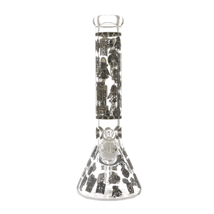 Luminous Solid Patterns Beaker Shape Waterpipe 35cm - Greenhut