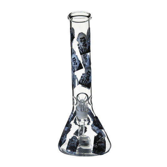Ghost Beaker base with ice Catcher Glass bong 35cm