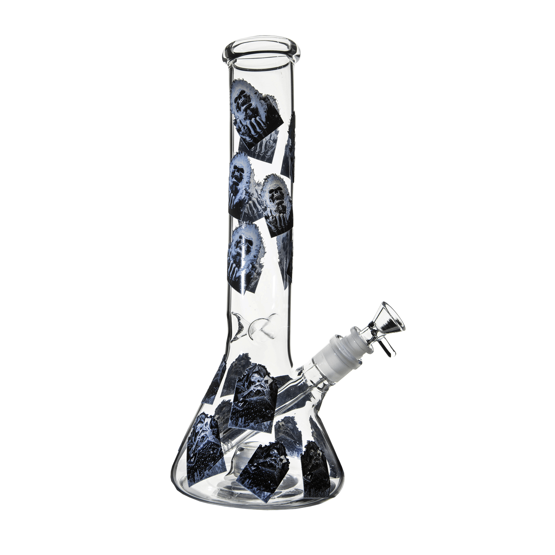 Ghost Beaker base with ice Catcher Glass bong 35cm