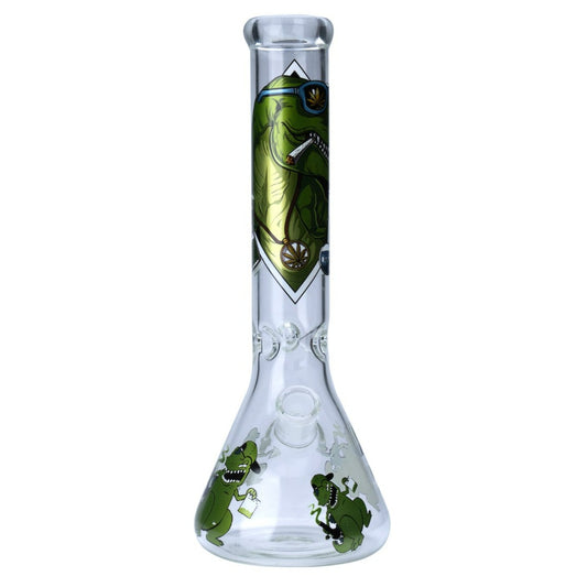 Smoking Dinosaur Glass Beaker Shape Waterpipe 35cm