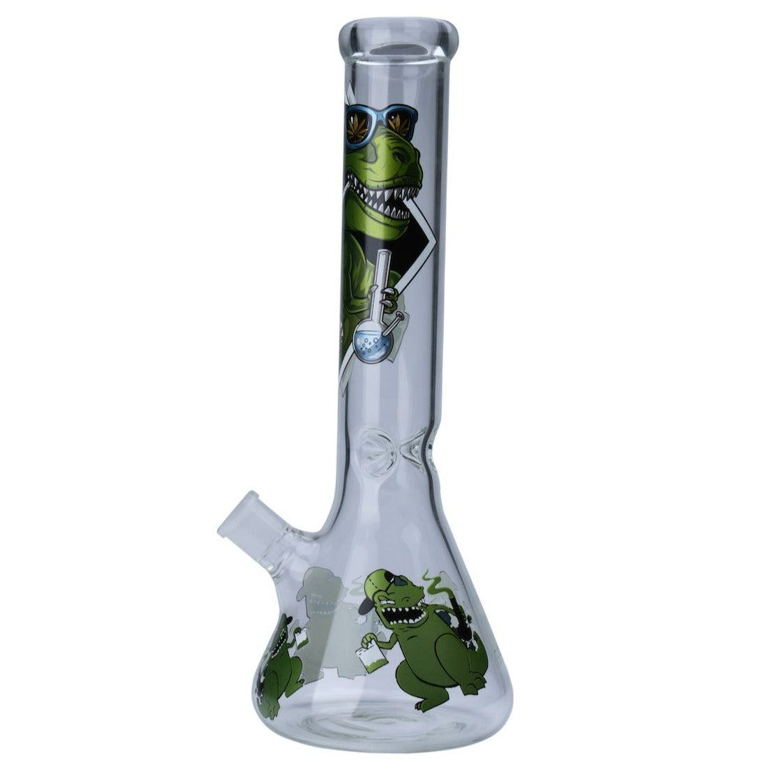 Smoking Dinosaur Glass Beaker Shape Waterpipe 35cm