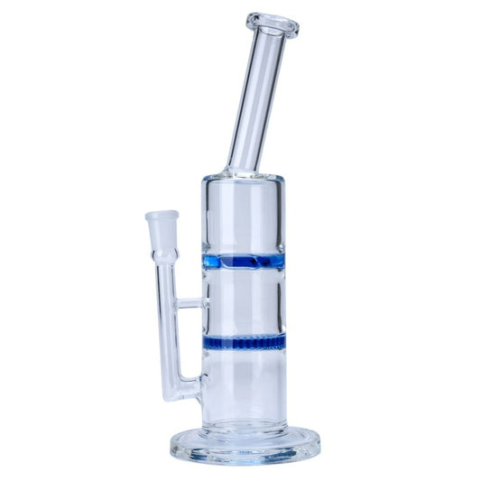 Double Honeycomb Straight Glass Waterpipe 28cm