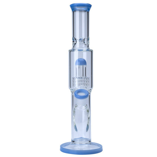 Clear Straight Glass with Percolator Waterpipe 28cm