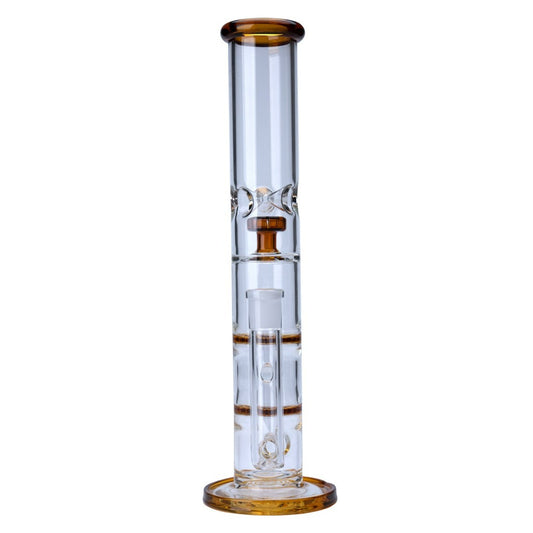 Double Honeycomb with Percolator Glass Waterpipe 32cm