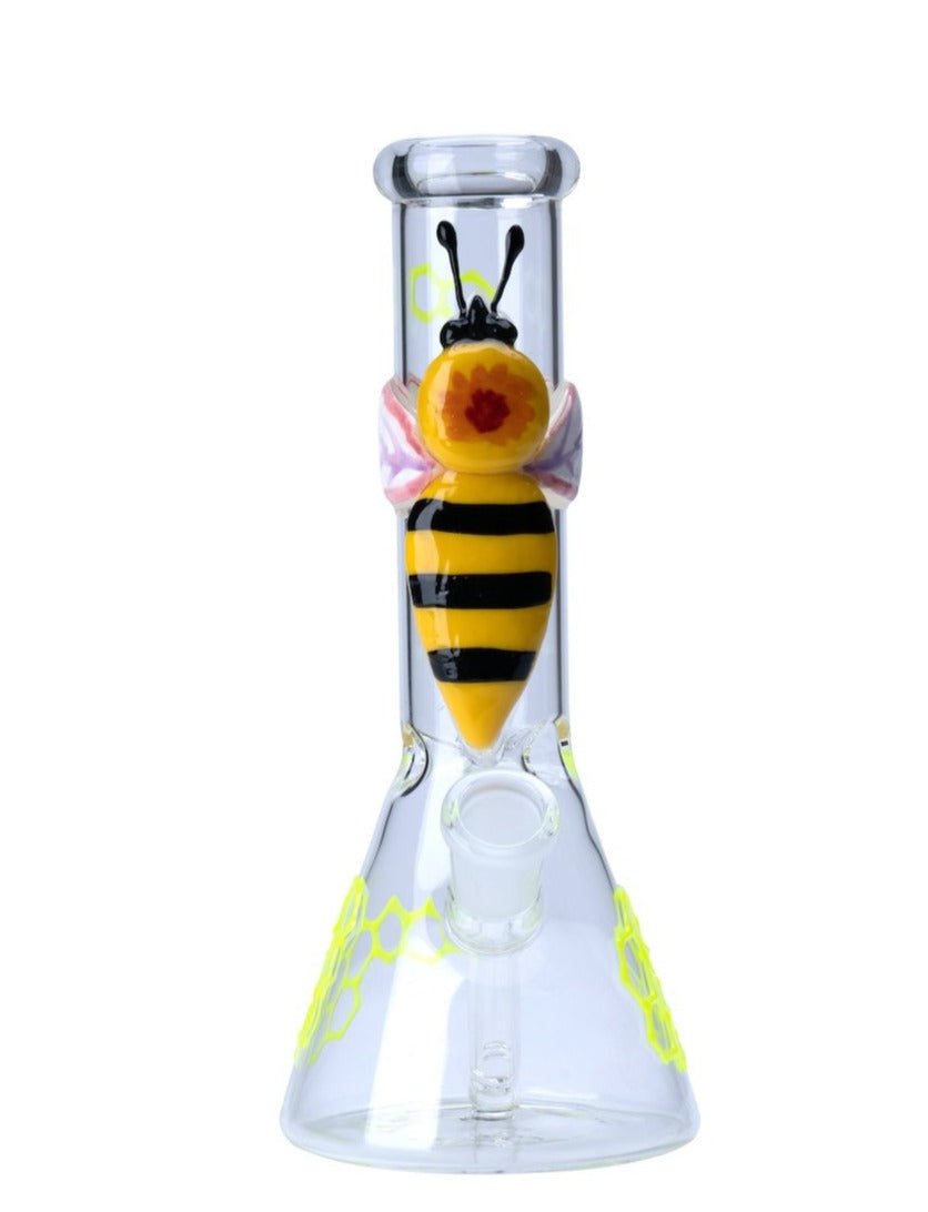 Honeycomb Glass Beaker Shape Waterpipe 18cm