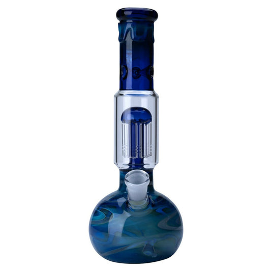 Colored Wave Round Base Waterpipe with Percolator 28cm