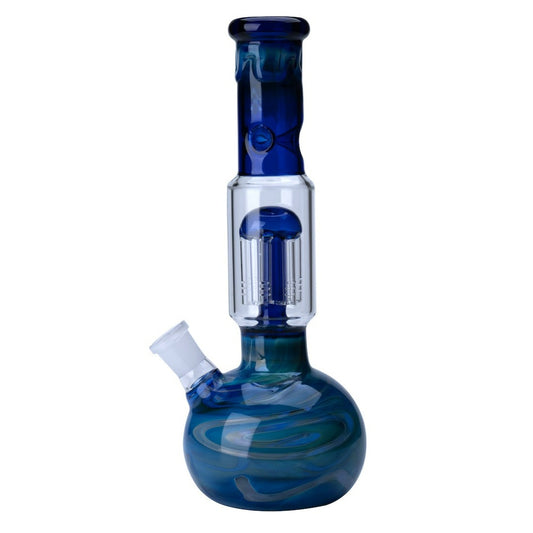 Colored Wave Round Base Waterpipe with Percolator 28cm