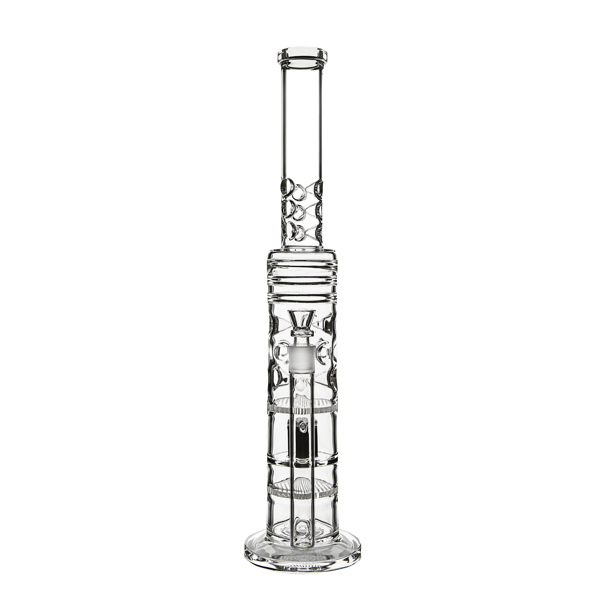 Double wity Double ice Catcher Glass Waterpipe 48cm