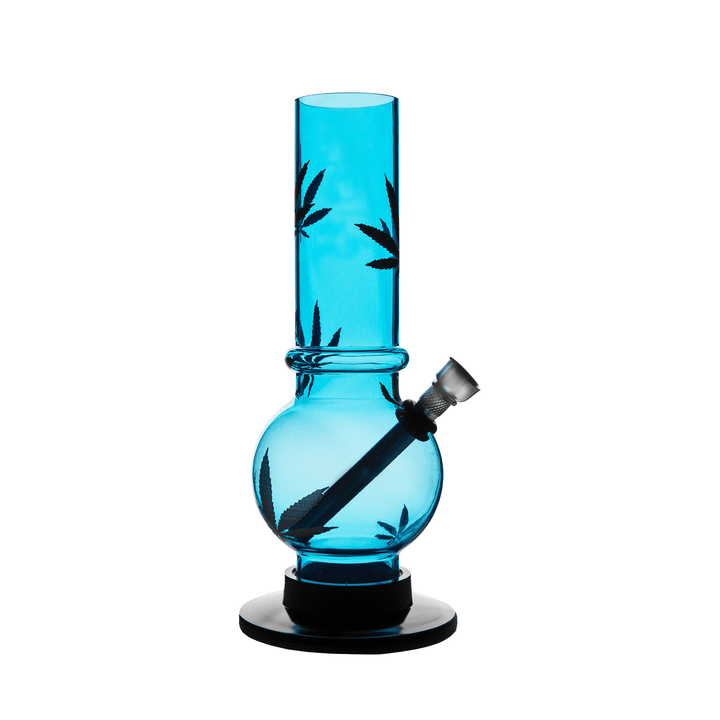 Leafy Medium Round Base Acrylic bong 20cm