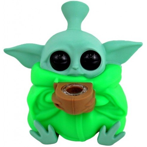 Baby Yodha Grogu Bubbler Silicone Waterpipe - Greenhut