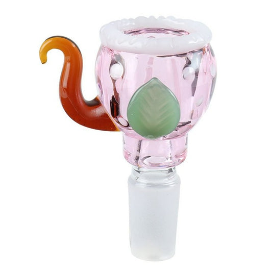 Colored Curvy Handle Glass Drop Cone 14MM