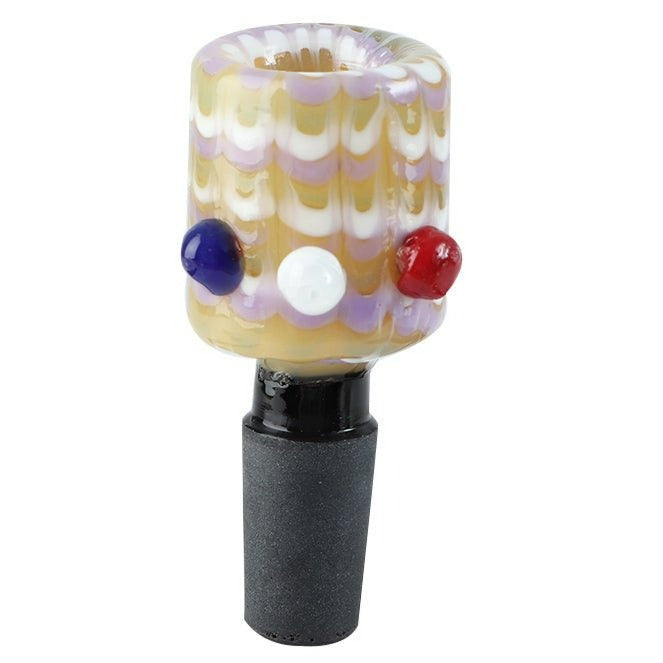 Colored Wig Wag Glass Drop Cone 14MM