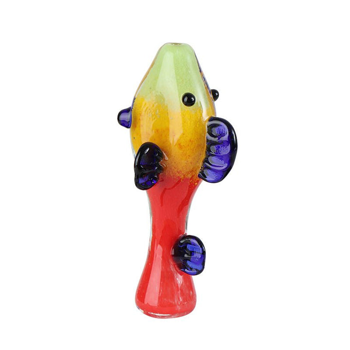 Colored Fish Shape Glass Smoking Pipe