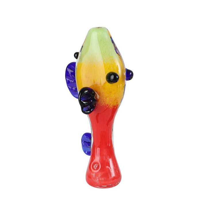 Colored Fish Shape Glass Smoking Pipe