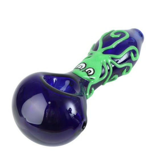 Glowing Octopus/ Spider Glass Smoking Pipe