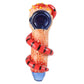 Red Snake Covered Glass Smoking Pipe - Greenhut