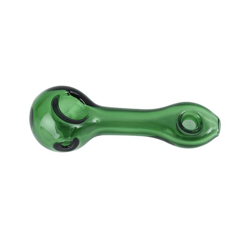 Colored Double Grip Glass Smoking Pipe