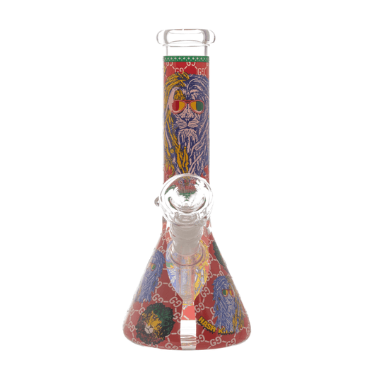 Rasta Lion Multicolor Beaker Waterpipe 25cm - Greenhut