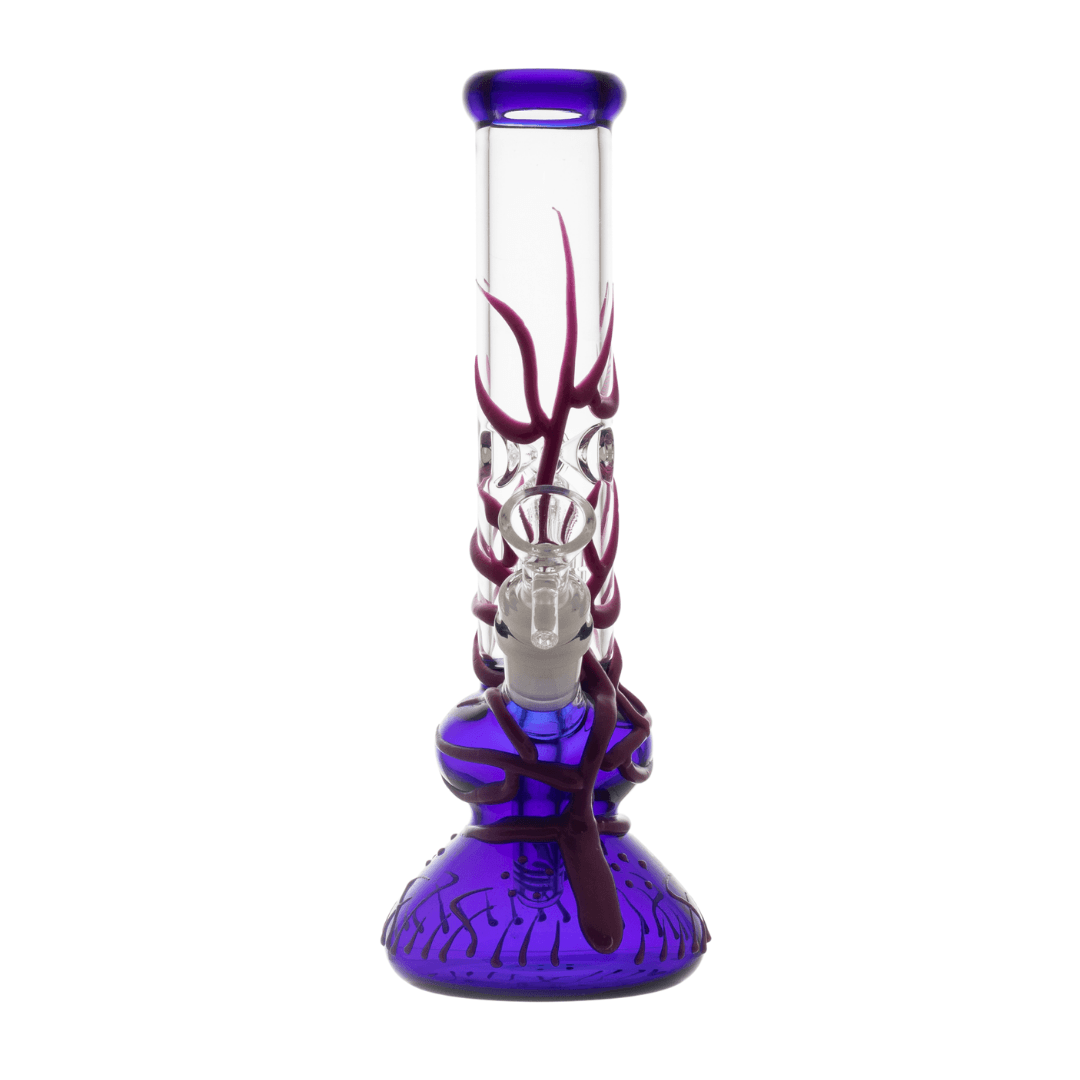 Luminous Pattern Beaker Base Waterpipe with Ice Catcher 30cm - Greenhut