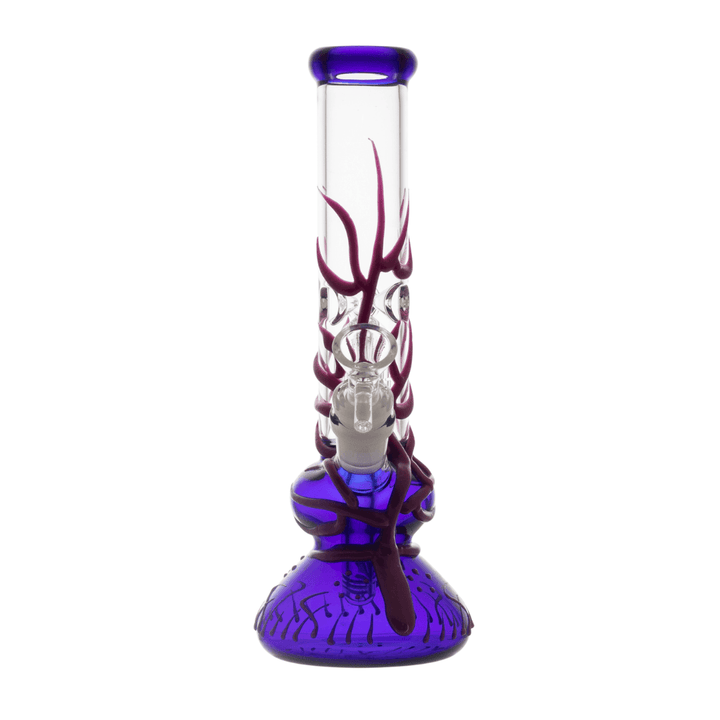 Luminous Pattern Beaker Base Waterpipe with Ice Catcher 30cm - Greenhut