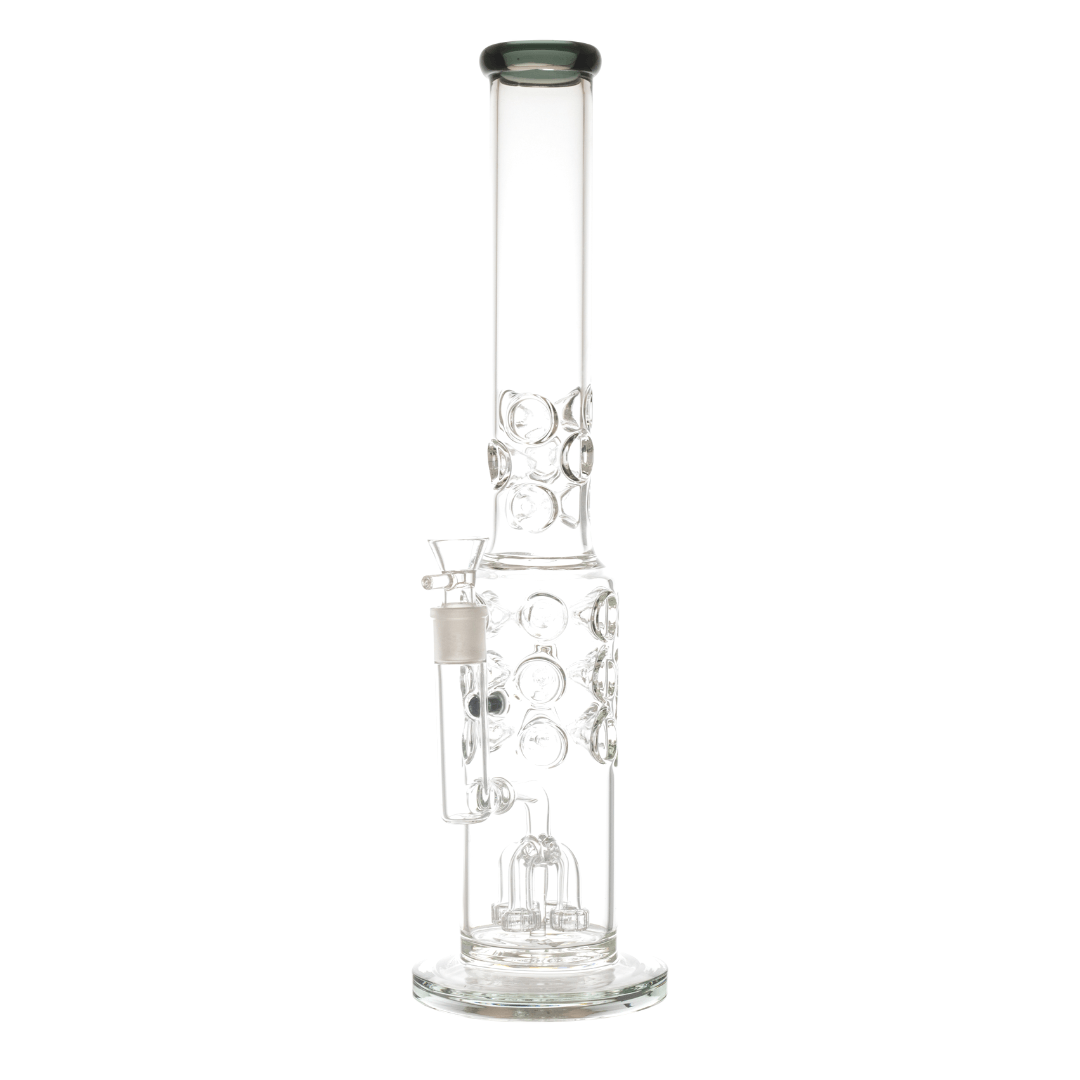 Clear Glass Matrix Waterpipe with Percolator 46cm - Greenhut
