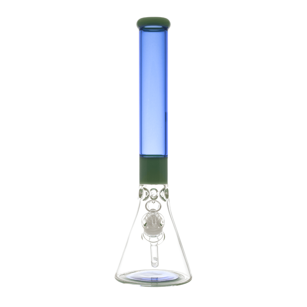 Multi Colored Prism Beaker Shape Glass Waterpipe 45cm - Greenhut