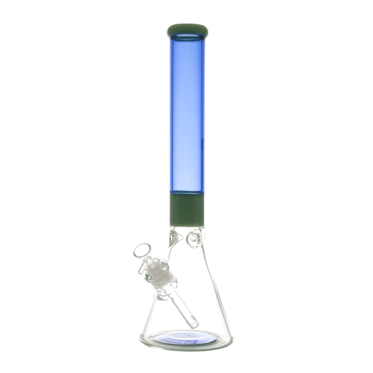 Multi Colored Prism Beaker Shape Glass Waterpipe 45cm - Greenhut