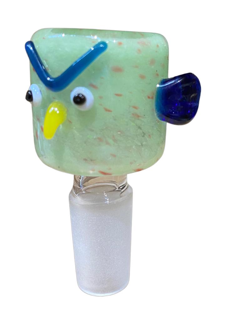 Bird Face Colored Glass Bowl 14mm - Greenhut