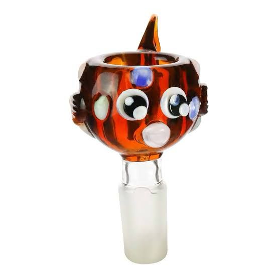 Fish Design Colored Glass Bowl 14mm - Greenhut