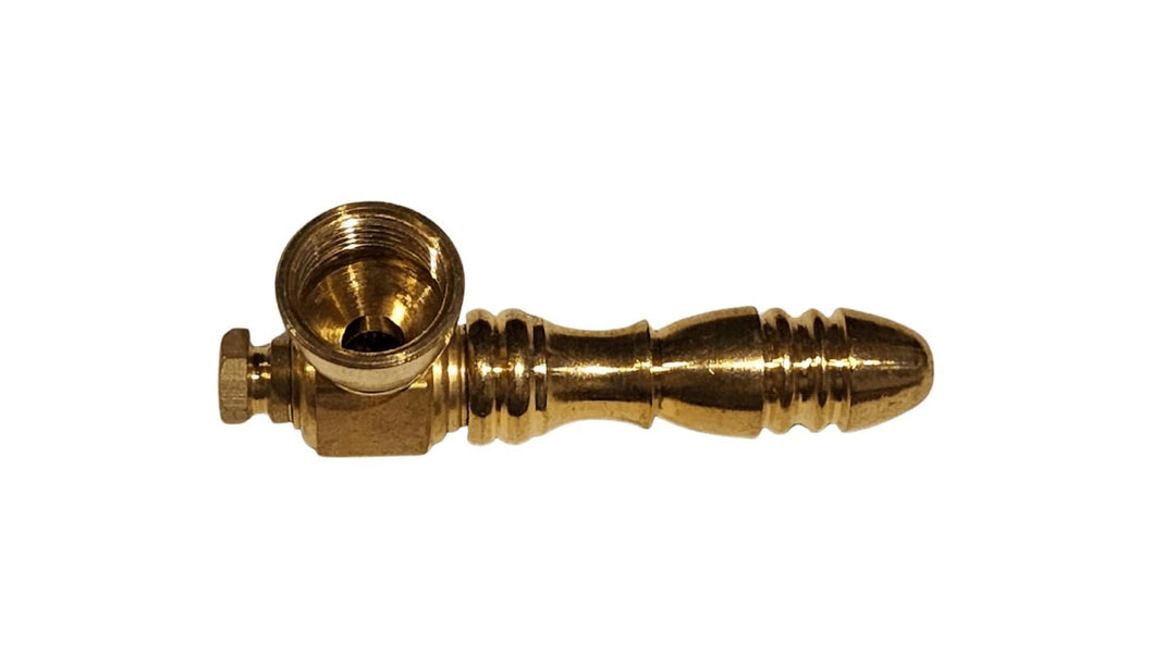Brass Fat Smoking Pipe 7.5cm