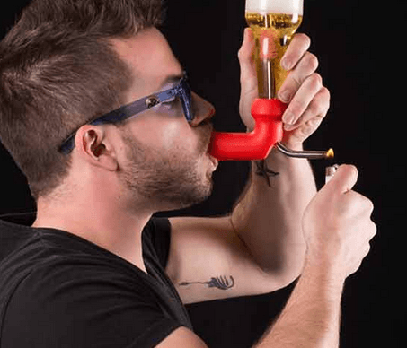 Beer Snorkel + Gravity Waterpipe Hybrid