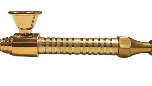 Brass Shiny Smoking Pipe 8.5cm