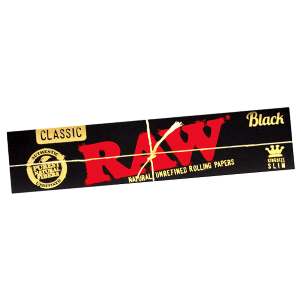 RAW Black Kingsize Slim Papers - Greenhut