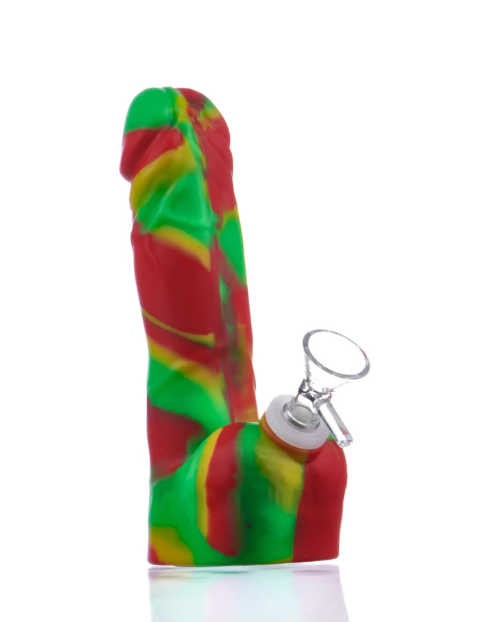 Penis Shape Colored Silicone Waterpipe 17cm
