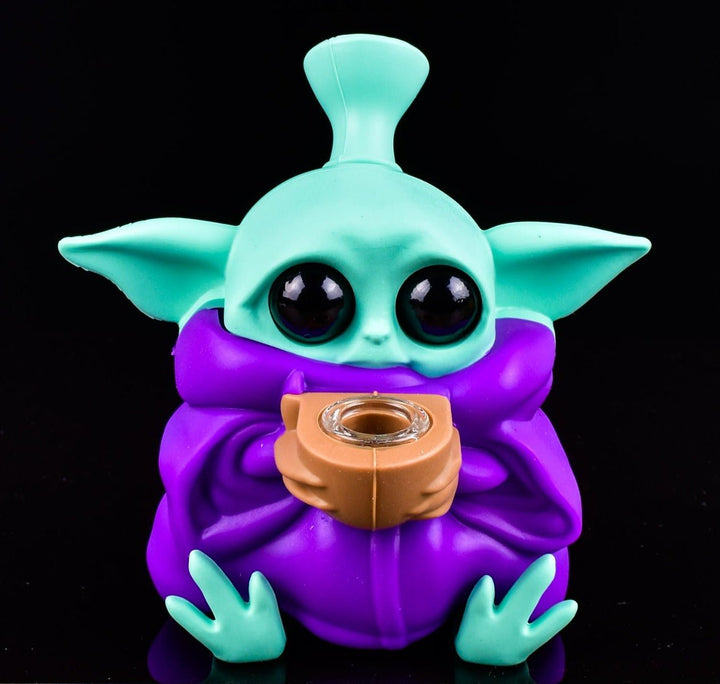 Baby Yodha Grogu Bubbler Silicone Waterpipe - Greenhut
